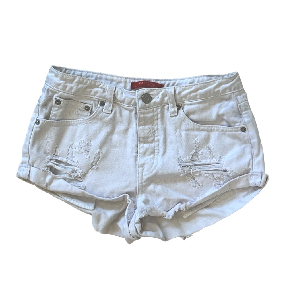 White Jean Shorts